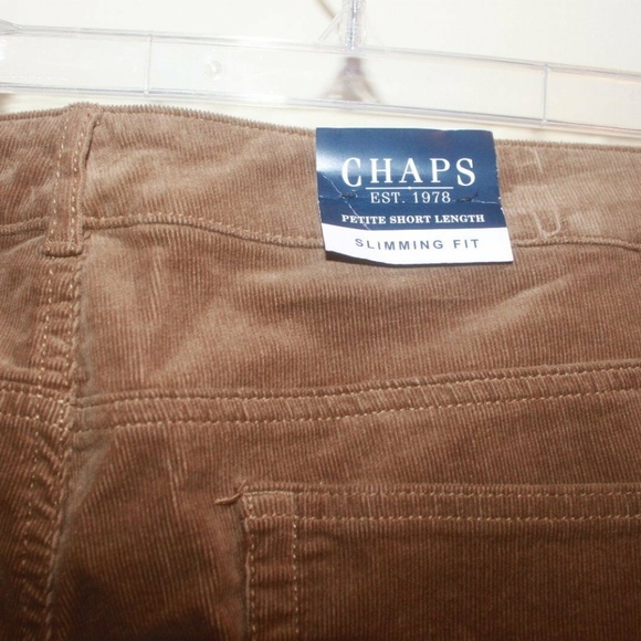 Chaps slimming fit corduroy pants jean tan 16P… - Picture 4 of 6